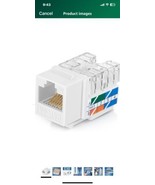 90 Angled CAT6A Keystone Jack in Light Almond Slim Profile RJ45 Ethernet... - $19.97 CAD