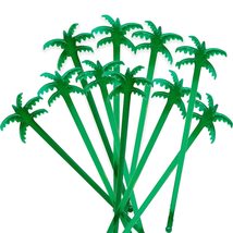 Luau Green Palm Tree Cocktail Stirrers Tiki Bar Drink Stirs Swizzle Sticks-10pcs - £3.11 GBP