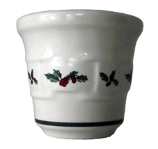 Longaberger Christmas Votive Candle Berry Holly Red Green Holder Traditional One - £11.83 GBP