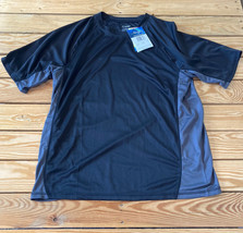 kanu NWT $28.50 Men’s Short Sleeve Athletic shirt size L black C5 - £12.02 GBP