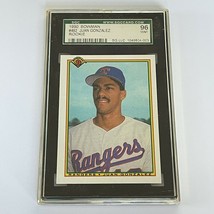 1990 Bowman #492 Juan Gonzalez Graded Baseball 96 Mint - £11.70 GBP