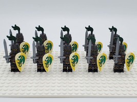 Medieval Knights Green Dragon Knights A x10 Minifigures Lot - £17.57 GBP