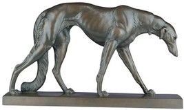 Sculpture Lodge Russian Wolfhound Borzoi Dog Large Ebony Black Cast Resin - £313.59 GBP