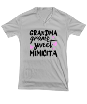 Grandma T Shirt Grandma Grams Sweet Mimicita Ash-V-Tee - £17.50 GBP