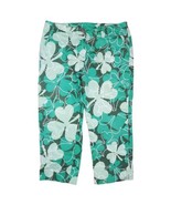 Loudmouth Womens Capri Pants St Patricks Pattys Day Irish Shamrock Green 8 - $72.43