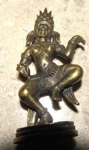 Vintage Brass Hindu Dancing Devi Woman Collectible Statue - £35.20 GBP