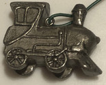 Pewter Train Locomotive Christmas Decoration Ornament Small XM1 - $9.89