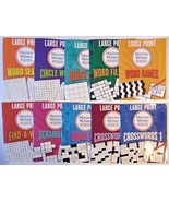 Large Print Merrian Webster Puzzles Crossword Puzzles ( 10 Pack ) A - £19.55 GBP