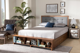 Elsie Dark Grey/Ash Walnut 4-Drawer King Size Platform Storage Bed - $17,489.60 MXN