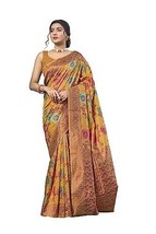 Womens Banarasi Silk Saree sari Festival, Party, Wedding With blouse piece - £41.96 GBP