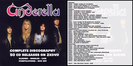 Cinderella Discography Complete Recordings MP3 45 Releases on 2x DVD Albums Sing - £15.15 GBP