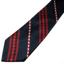 The Oxford Shop Dadeland Coral Gables by Damon Black &amp; Red Stripes Tie 5... - £17.50 GBP