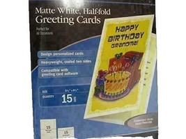 Matte White Half-fold Happy Birthday Grandma Greeting Cards 5 1/2&#39; x 8 1... - $45.07