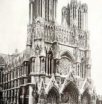 Rheims Cathedral Before Destruction By German Shelling WW1 Print 1917 Sm... - $29.99