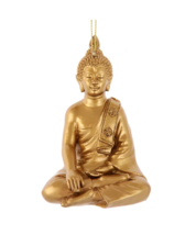 Kurt Adler 4.3&quot; Shiny Gold Buddah Christmas Ornament D4234 - £10.21 GBP