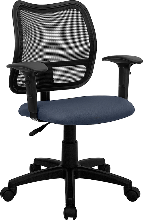 Navy Blue Mid-Back Task Chair WL-A277-NVY-A-GG