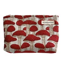 Mushroom Print Cosmetic Bag Multipurpose Women Cosmetic Organizer Bag Large Capa - £48.74 GBP