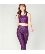 NWT Terez Rorschach Rose Foil Leggings and Sports Bra SET XS - $96.04 CAD