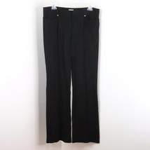 Cache Women&#39;s 6 Solid Black Rayon Nylon Stretch Bootcut Trouser Pants - $16.88