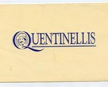 Quentinellis Italian Restaurant Menu Billings Montana 1985  - £17.40 GBP