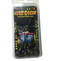 War Eagle Fishing Lures Jig Head Worm Hook, Green Pumpkin, 1/4 oz., Pack... - $7.95