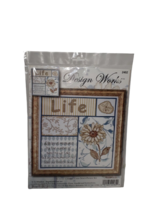 Design Works Cross Stitch kit &quot;Life’s Moments&quot;  Sampler, Floral, 12”x12” - £7.28 GBP