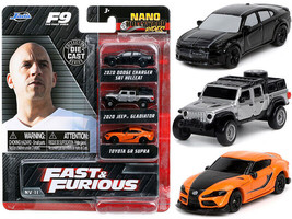 Fast &amp; Furious 9 2021 Movie 3 piece Set Nano Hollywood Rides Series Diecast Cars - £16.10 GBP