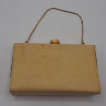 Vintage Mujer Bolso de Mano Cambio Monedero Amarillo Marrón - £31.29 GBP