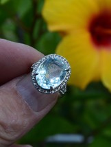 Aquamarine Ring, Size 8 , 8.15 cwt. Natural Earth Mined .  Appraised for 500. US - £196.58 GBP
