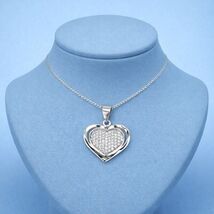 Stamped 925 Sterling Silver Heart Pendant Necklace - $49.01