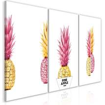 Tiptophomedecor Stretched Canvas Nordic Art - Pineapples - Stretched &amp; Framed Re - £79.63 GBP+
