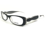 Miu Eyeglasses Frames VMU01C 5BM-1O1 Black Clear White Rectangular 51-16... - $139.94