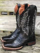 Dan Post Men&#39;s Kingsly Black Caiman Western Boots - $418.95