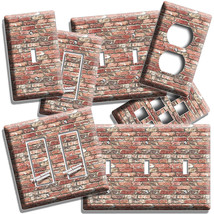 Rustic Reclaimed Exposed Red Brick Wall Light Switch Outlet Plate Room Art Decor - £9.58 GBP+