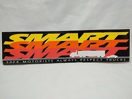 Vintage Smart Safe Motorists Always Respect Trucks Bumper Sticker - $19.79