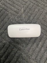 White Calvin Klein Hinged  Hardshell Eyeglass Case Black Inside - £9.71 GBP