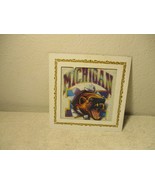 Vintage 1980s Michigan Wolverines Carnival Prize Souvenir Mirror 8&#39;&#39; x 8&#39;&#39; - $44.54