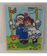 Vintage Playskool Raggedy Ann &amp; Andy Wooden Puzzle 12 Piece 1987 Sharing... - $19.78