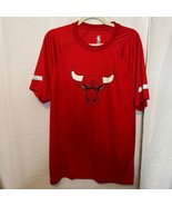 Chicago Bulls NBA  Red Logo Tee Shirt Mens Large Polyester Athletic Fit - $41.01 CAD