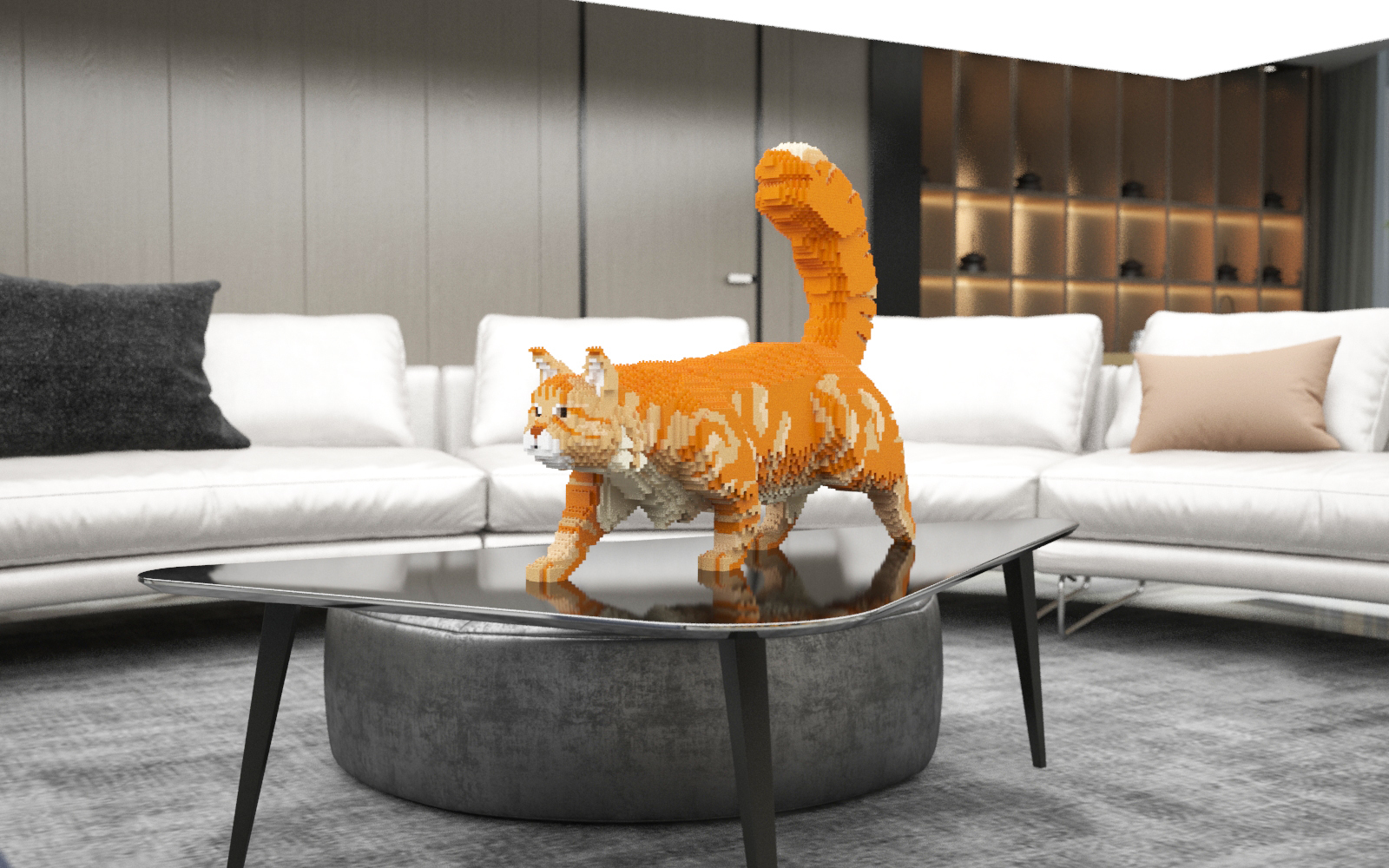 Maine Coon Cat Sculptures (JEKCA Lego Brick) DIY Kit Item image 4