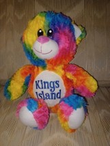 Kings Island 12&quot; Rainbow Crush Teddy Bear Plush Fiesta Roy Stuffed Anima... - £23.28 GBP