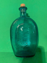 Vintage WASHINGTON The Father of His Country - Nuline NJ Blue Glass Bottle - $14.99