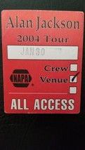ALAN JACKSON - VINTAGE 2004 ROSEMONT, ILLINOIS ORIGINAL CLOTH BACKSTAGE ... - $13.70 CAD