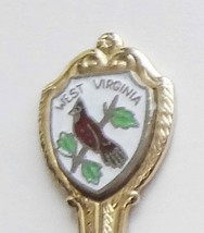 Collector Souvenir Spoon USA West Virginia Cardinal Cloisonne Emblem - $4.99
