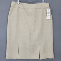 Evan-Picone Women Skirt Size 12 Tan Khaki Midi Preppy Slits Easy Care A-... - £17.26 GBP