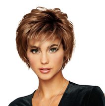 Voltage Large Cap Wispy Bang Short Tousled Raquel Welch Wigs - Color R10 - £119.68 GBP