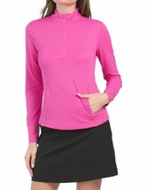 Nwt Ladies Tommy Bahama Textured Hot Pink Long Sleeve Golf Tennis Shirt M L &amp; Xl - £37.70 GBP