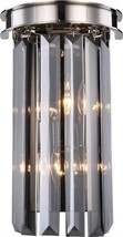 Wall Sconce SYDNEY Traditional Antique 2-Light Silver Shade Crystal Polished - £151.54 GBP