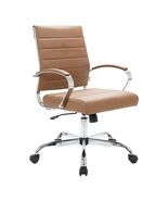 LeisureMod Benmar Leather Office Desk Chair, Mid-Back Ergonomic Swivel C... - $189.14+