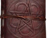 Pentagram Leather Blank Book W/ Cord - £38.51 GBP